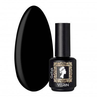 VERIN GEL POLISH - SUPER BLACK, 15 ml
