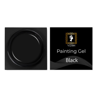 VERIN PAINTING GEL - BLACK, 5 ml - NO WIPE
